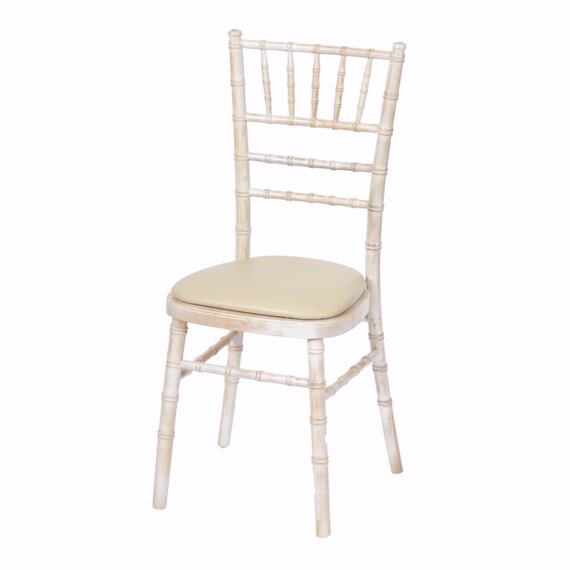 Wooden Chair Chiavari Limewash With Seat Pad Av Rental Company